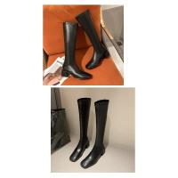 Botas De Tacón Cuadrado De Moda Para Mujer, Botas De Cabeza Cuadrada De Tacón Alto De Pila Alta - details 24