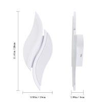 Goeco Apliques de Pared de Estilo Nórdico Creativo, 20W Lámparas de Pared Moderna de 6000K Blanca Fría para Interior, Luz de Brillo Bueno para Iluminación Interior de Sala de estar, Espejo, Pasillo, Escarela, Luz Nocturna, 220V, Blanco, 29*10*5CM - details 2