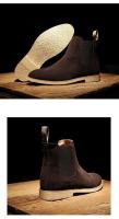 Botas cortas clásicas Retro de cuero de ante de vaca auténtico estilo británico para hombre, zapatos casuales de alta calidad - details 12