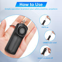 Sectyme alarma de seguridad de autodefensa, luz LED de carga de 130dB, antirlobo para estudiante y mujer, con llavero, alarma de emergencia - details 0