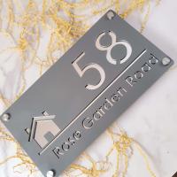 Placa de Número de Casa Moderna de Acrílico Cortado Láser Personalizado - details 8