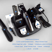 Kemei-cortadora de pelo eléctrica, Kit de belleza, afeitadora multifunción, recortadora de barba, corte inalámbrico, hine, pantalla LCD 5 - details 23
