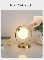 Tomaxin Lámpara de mesa con sensor táctil, lámpara de estudio compacta con protección ocular y bola de cristal enchufable dorada, lámpara de noche dimmable. - details 3