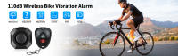 Alarma de Bicicleta Inalámbrica 110dB Resistente al Agua para Exteriores Control Remoto Alarma de Vibración para Motocicleta Protección de Seguridad - details 0