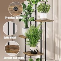 Estantería de Madera para Plantas de 5 Niveles con Ruedas Opcionales Soporte para Plantas, Banco de Flores, Escaleras para Plantas Para Interior, Jardín, Balcón, Decoración - details 11