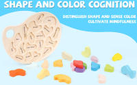 Wooden Color Shape Sorter Puzzle Toy Set