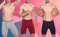 Calzoncillos Bóxer Largos para hombre, ropa Deportiva de algodón, paquete de 4 o 3 - details 3