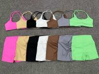 Conjunto de Deportiva Sin Costuras Ouwu Chaleco Deportivo y Shorts de Yoga para Mujeres - details 9