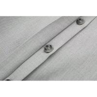OUWU- Conjunto De 2 Piezas A La Moda Para Mujer, Camisas Grises Con Cuello De Solapa Y Pantalones Cortos Con Cremallera Lateral Vintage, Conjunto De Pantalones Cortos Elegantes Para Mujer - details 9
