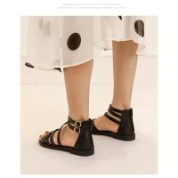 Sandalias de verano para mujer, nuevas con tira, estilo hada, casuales, planas, sencillas, para vacaciones en la playa, zapatos romanos. - details 5