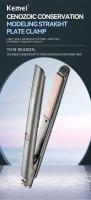 Kemei-plancha de pelo profesional de cerámica para mujer, placa flotante de doble voltaje, herramientas de peinado, KM-2064 con pantalla LCD - details 0