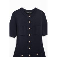 Mini vestido de punto clásico para mujer nuevo estilo hecho a mano - details 3