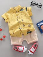 Conjunto de Pantalones Cortos de Manga Corta con Estampado Completo de Osito - details 1