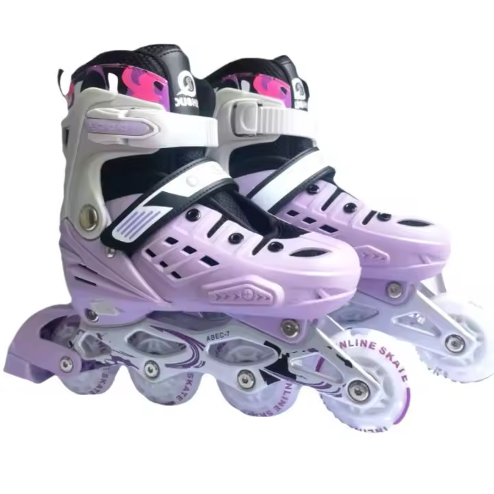 Patines de ruedas profesionales para niños y niñas, juego completo de patines para principiantes, genuinos, ajustables - 1