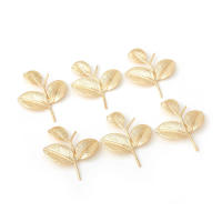 10 Uds. Colgantes de latón de Color dorado de 18K sin agujeros, colgantes de hojas de árbol, accesorios de joyería Diy de alta calidad, sitio web oficial Rosediy - details 4