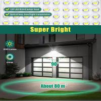 Foco solar exterior con mando a distancia,200W,gran panel solar y batería de gran capacidad 15000mAH.Luz solar LED,cable 2m, 6500K,para interior y jardín,patios,garajes o piscinas,2 piezas - details 2