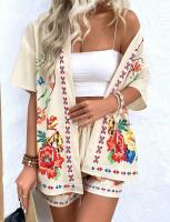 Conjunto de Verano para Mujer 2025 Blusa Estampada y Shorts Ajustados Moda Europea - details 25