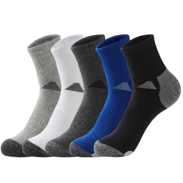 Hombres calcetines deportivos Peinado cottonbreathable antideslizante cómodo jonrón Baloncesto corriendo calcetín Masculino 5 Pares - 1