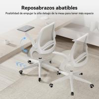 Silla de Oficina Plegable con Apoyabrazos Silla de Oficina Ergonómica de Malla Transpirable - details 13