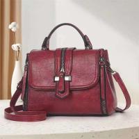 Bolso de hombro diagonal de gran capacidad para mujer de gama alta hecho de PU con patrón geométrico - details 2