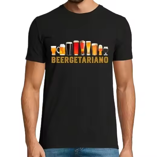 Beergetariano Cervezas Regalo Cerveza Humor Alcohol Cerveza Camisetas CERVEZA,Pack Regalo Camiseta Personalizada - 1