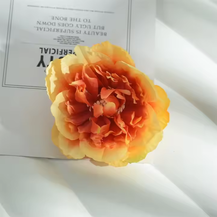 Simulación de Cabezal de Flor de Peonía Hecha a Mano Accesorio de Cabello de Seda - 1