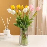 Ramo de tulipanes de silicona, flor Artificial de tacto Real, romántica, alta calidad, 5 cabezas - details 4