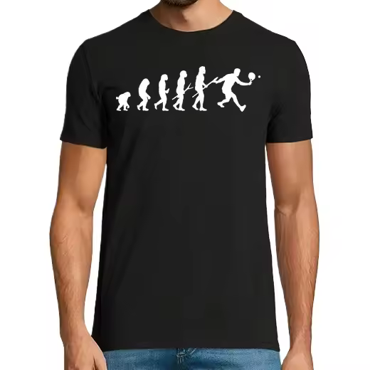 sport padel humor evolución prehistoria,Camiseta de Pádel Divertido, ropa para exteriores - 1