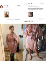 Bata de satén para mujer, lencería íntima, ropa de dormir sedosa, regalo de boda nupcial, bata de baño tipo kimono informal, camisón Sexy - details 25