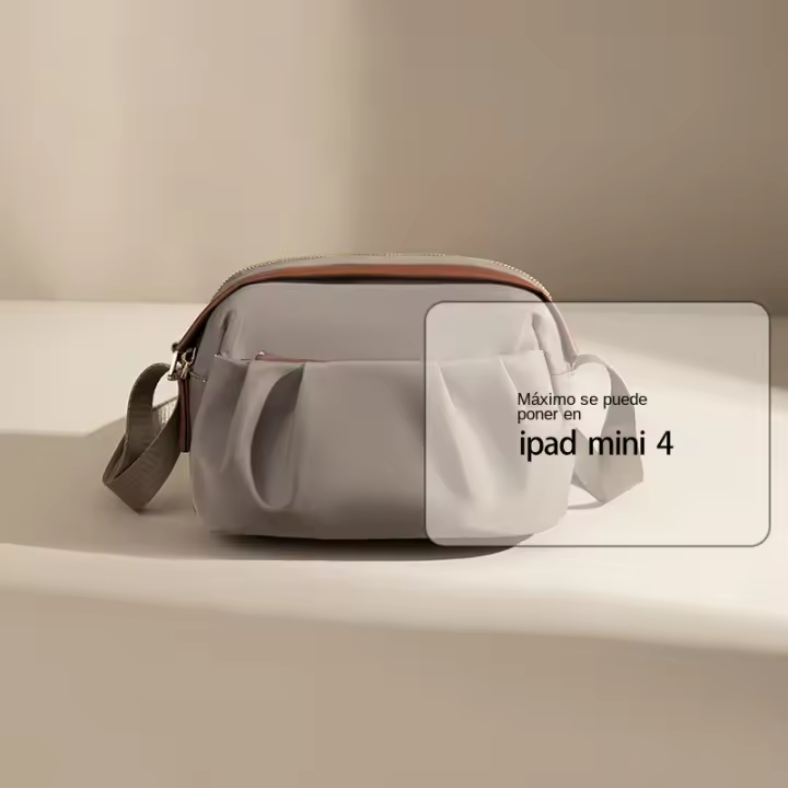 Bandolera para mujer, bolso de hombro versátil y personalizado, bolso de color sólido, bolso de almohada simple - 1