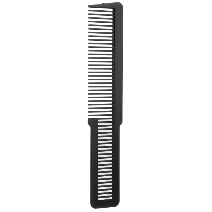 Peine de bolsillo profesional, peine de barbero de dientes anchos finos, peine de peluquería para todos los tipos de cabello, negro - 1