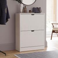 Diseños Zapatero con 2 cajones, Ahorro de Espacio, con 2 cajones abatibles, Mueble para Pasillo y Sala de Estar, 100% Certificado FSC (Blanco) - details 2