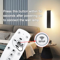 Lámpara de pared con atenuación y Control remoto de 2,4G, luz LED de pared de 16W, lámparas de pared modernas, luces de pared interiores que incluyen placa LED de 110V-260V para - details 1
