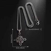 Collar de nudo de bruja de acero inoxidable, nudo mágico, símbolos de brujería pagana, colgante, collar de nudo celta, regalos de joyería para mujeres - details 8