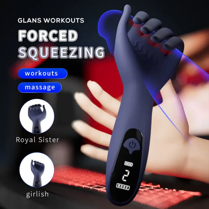 Entrenador de glande sexual para hombres, masturbador masculino de masaje de pene, vibrador de glande vibratorio de 10 velocidades, Juguetes sexuales de duración, retraso de resistencia Exer - 1