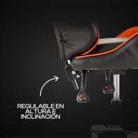 Silla de Gaming Azul y Negra, Silla Ergonómica de Oficina con Respaldo Regulable de 90 °   un 120 ° , con reposacabezas, reposabrazos y soporte lumbar. Rotación omnidireccional de 360° ° - details 11
