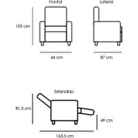 Relajarse con Reclinación Manual, Tapizado en Tela, Modelo Premium Plus - details 4