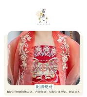 Hanfu-vestido de princesa china para niña, bordado súper inmortal, conjunto de verano de estilo Tang para primavera y otoño - details 3
