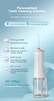 Fairywill-irrigador Oral portátil con USB, hilo Dental de agua, blanqueamiento Dental, 300ML, 6 boquillas, limpieza bucal para aparatos - details 1