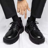 NOVEDAD DE VERANO 2024, zapatos informales de suela gruesa de cuero impermeables y transpirables para hombre - details 4