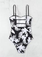 Bañador ajustado de una pieza para mujer, traje de baño Sexy con tirantes, Monokini con espalda descubierta, para playa, 2024 - details 13