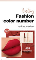 Handaiyan8 Color Mate Lápiz Labial Impermeable Antiadherente Taza Fácil Terciopelo Lápiz Labial Maquillaje Lápiz Labial - details 5