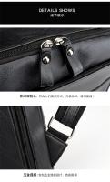 Mochilas de negocios impermeables para hombre, bolso para portátil de cuero PU, gran capacidad, carga USB, bolsa de viaje a la moda - details 7