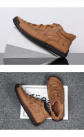 Zapatos informales para hombre, zapatos antideslizantes transpirables de cuero Unisex para caminar, zapatos cosidos a mano para mujer - details 13