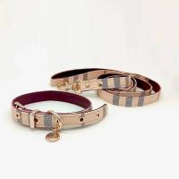 Juego Collar correa ustables de cuero a la moda perros, suministros mascotas, collares medianos y grandes, regalo para perros - details 1