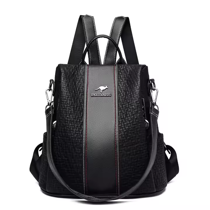 Mochila antirobo de cuero para Mujer, bolsos escolares de gran capacidad, bolsos de viaje, diseñador de lujo, moda - 1