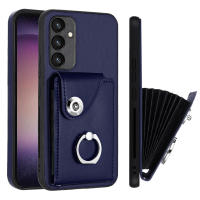 Funda de cuero tipo billetera para Samsung Galaxy S24, S23, S22, Ultra Plus, S21, FE, S20 Lite, carcasa anticaída para tarjetas, con correa para soporte de anillo - details 10