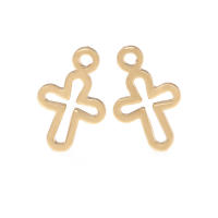 Colgantes de Cruza de Latón Dorado de 18K Joyería DIY Hallazgos de Collares y Pendientes - details 0
