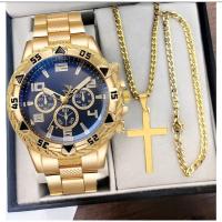 Reloj de pulsera con escala digital y reloj de cuarzo con banda de acero para hombre - details 0