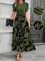 Vestido Floral Étnico para Mujer 2025 Cuello Redondo con Estampado Tropical Bohemio - details 21